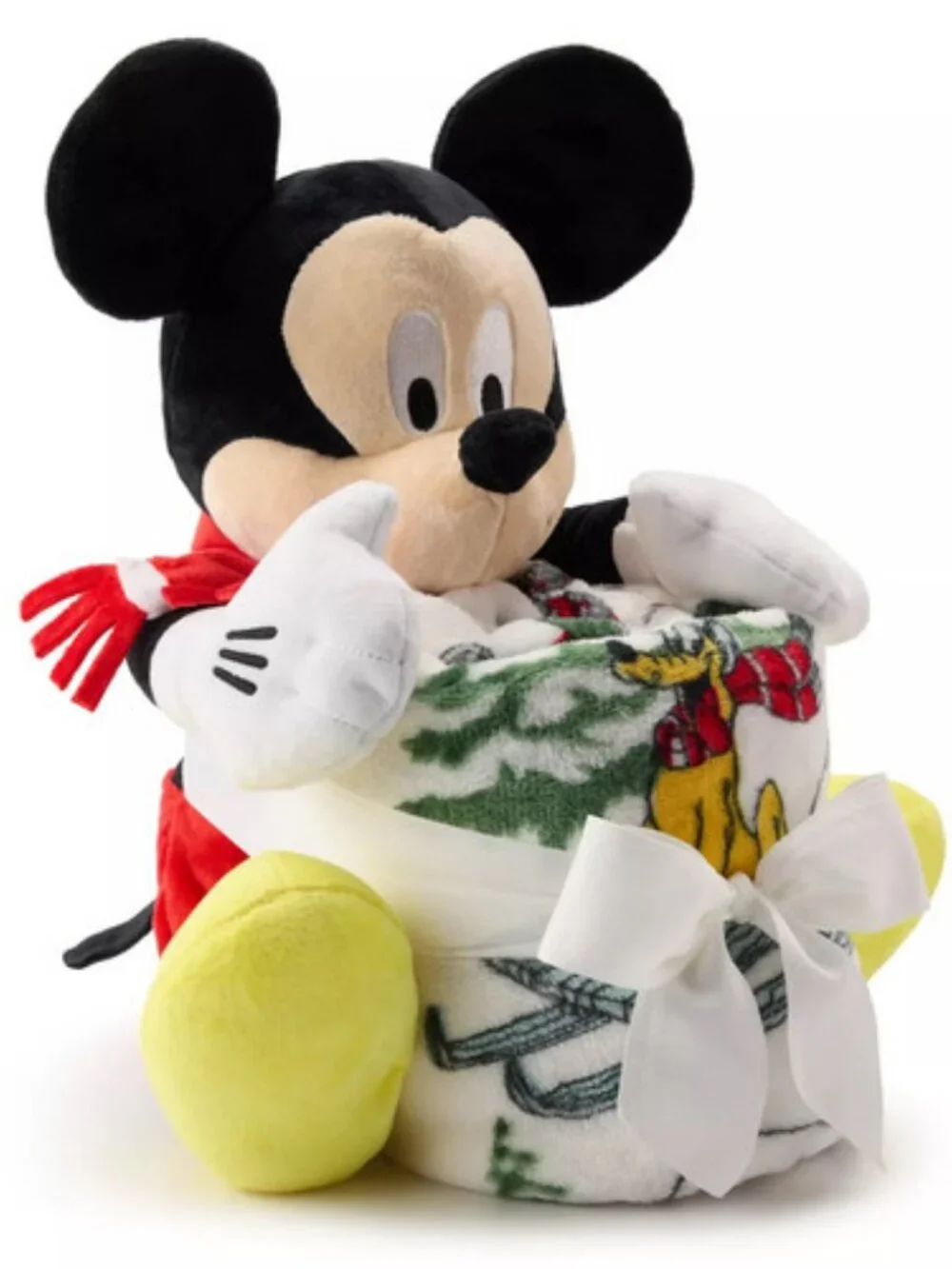 Disney's Mickey Mouse Holiday Pillow Buddy & Throw Blanket Set by the Big One